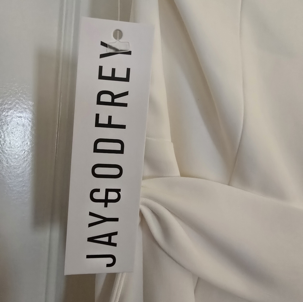 Jay Godfrey White One-Shoulder Jumpsuit - Picture 5 of 5